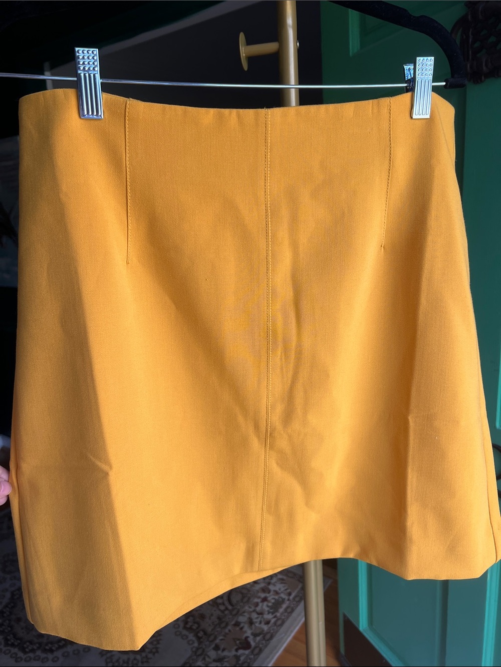 Ann Taylor Mustard Yellow Mini Skirt / Size 12- NWT